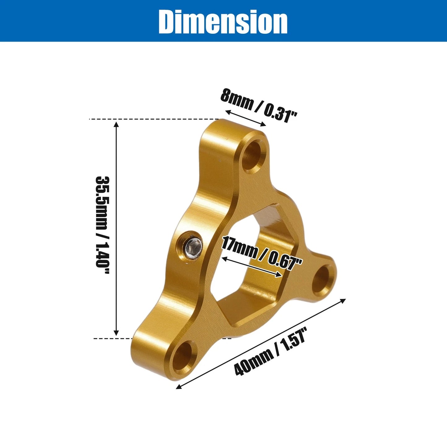 2 x 17mm Fork Preload Adjusters for Most Motorcycle Gold Tone