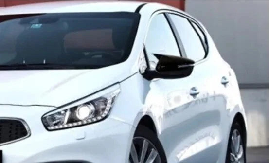 Side View Mirror Covers Gloss Black 2 Piece for Kia Ceed (2012-2017)