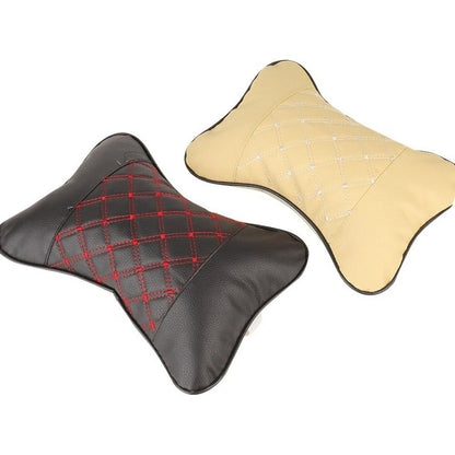 Car Neck Pillow Set 12 PCS PU Leather Headrest Cushions for Various Vehicles