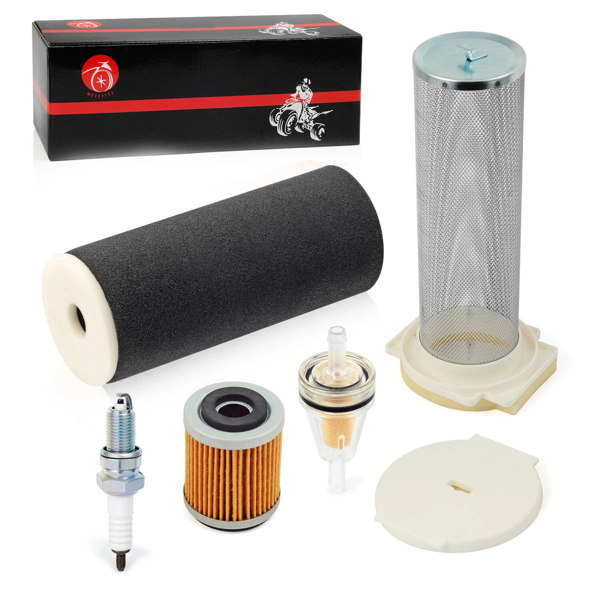 Air Filter Kit END CAP Oil Filter Kit for Yamaha Wolverine 350 (1995–2004)