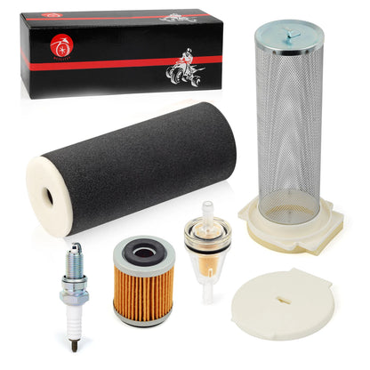 Air Filter Kit END CAP Oil Filter Kit for Yamaha Wolverine 350 (1995–2004)