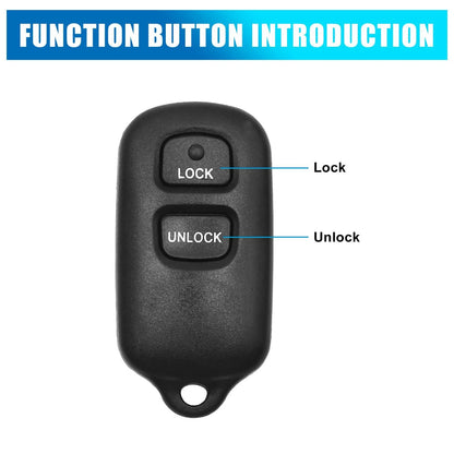 Key Shell Case for Toyota Camry Corolla Sienna Solara (2002-2023)