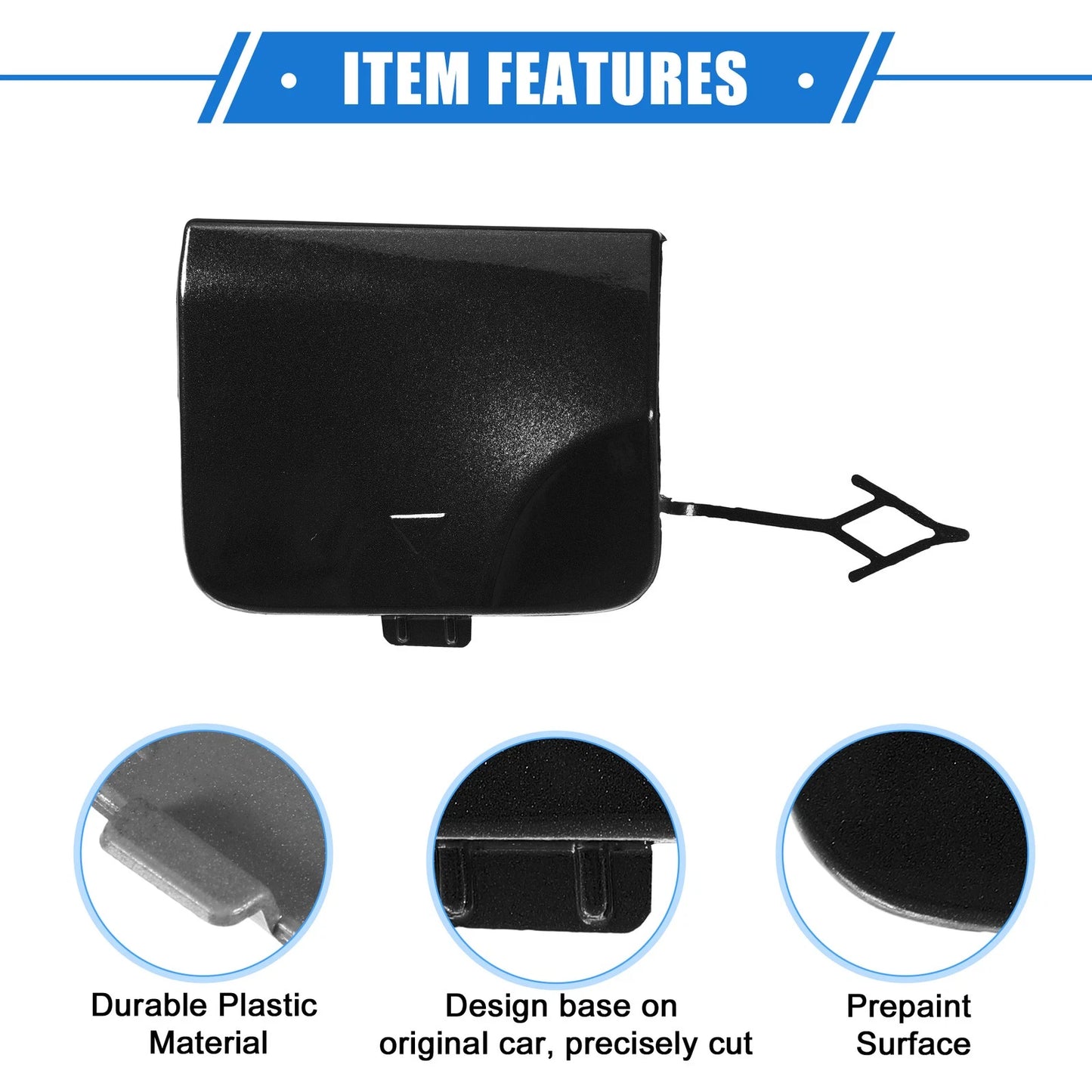 Tow Hook Eye Hole Cover for BMW X3 G08 2018-2023 Black Rear Right