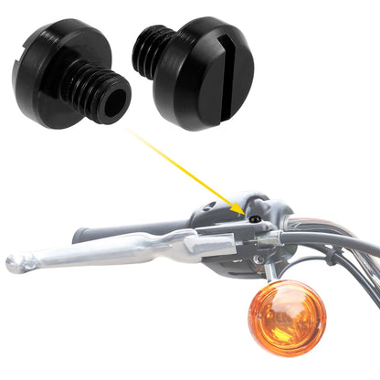 Mirror Hole Plugs / M8 / Screws Mirrors Caps Negative Black for Universal