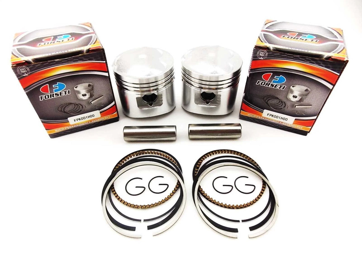 62mm Piston Set with Rings & Clips for Honda CB250N (1980-1982)