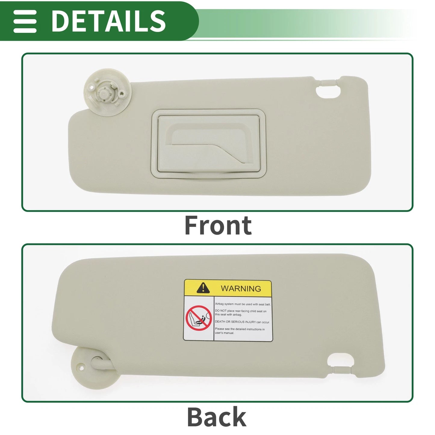 Left Sun Visor for Chevrolet Sonic (2012-2016)