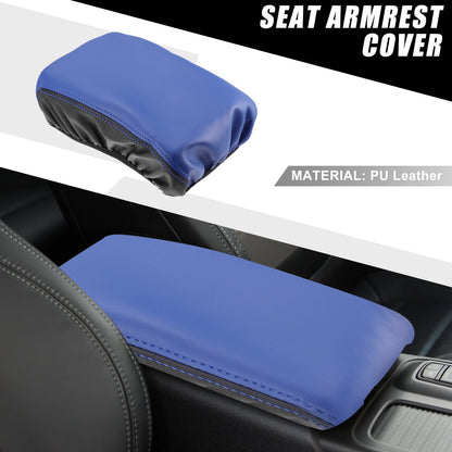 Car Center Console Armrest Cover for Honda Civic (2022) Black Blue