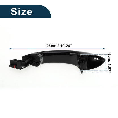 Exterior Door Handle for BMW F07 (2010-2017) Front Right Black Silver Tone