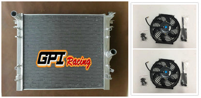 Alloy Radiator + Fans for Jeep Wrangler JK 3.6L, 3.8L (2007-2018)