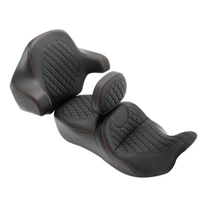 Dual Gel Seat Backrest Pad for Harley Electra Street Glide (2014-2023)