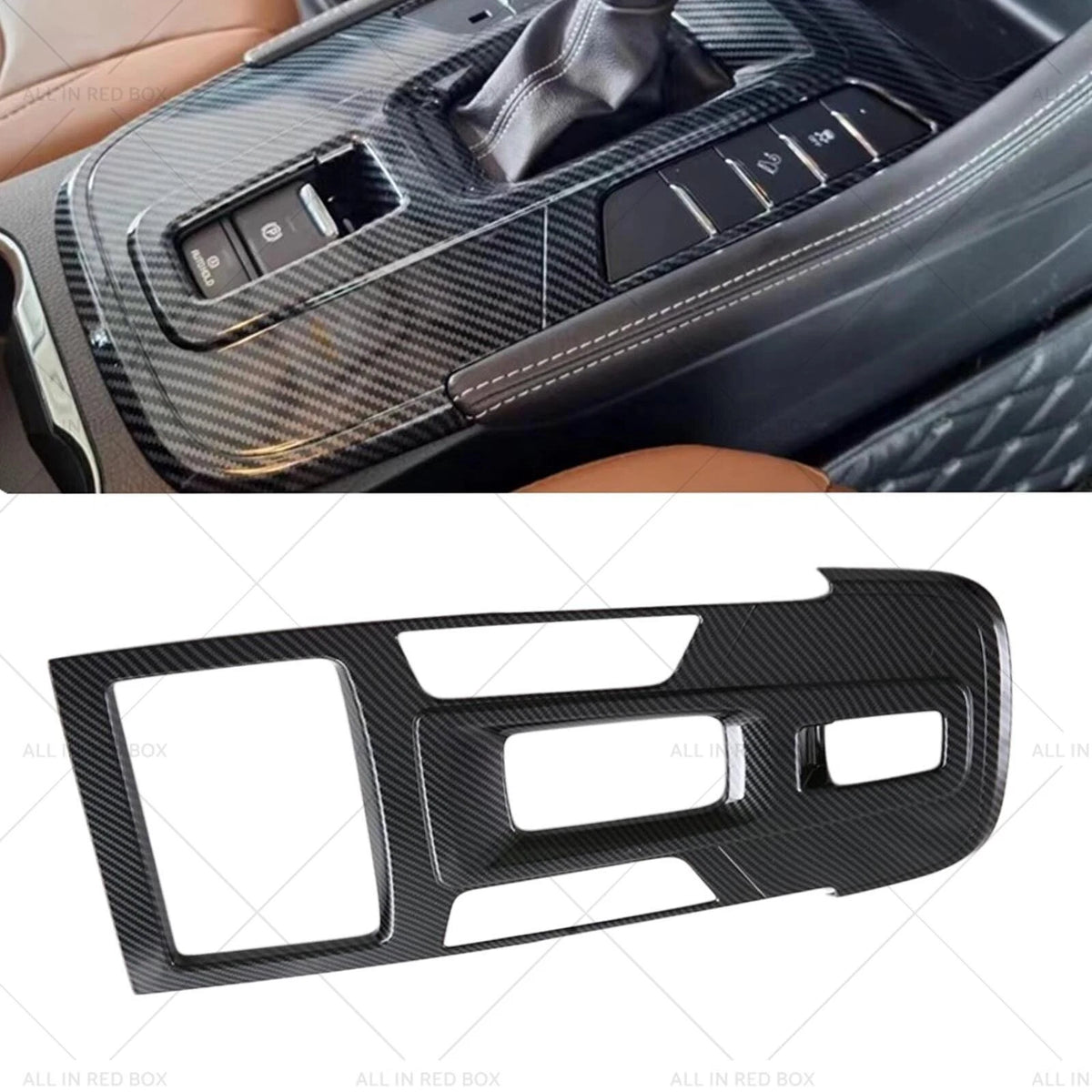 Carbon Fiber Gear Shift Panel Cover for Isuzu MU-X LS-T (2021-2024)
