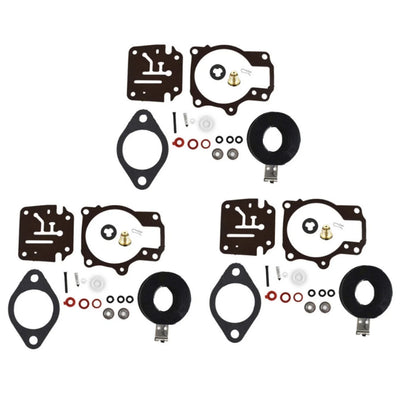 3PCS Carburetor Rebuild Repair Kit for Johnson Evinrude 65-75HP Models
