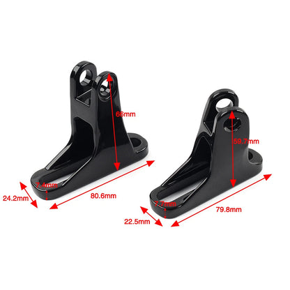 Rear Passenger Footpeg Mini Mount Black for Harley Touring Street Road Glide (93-23)