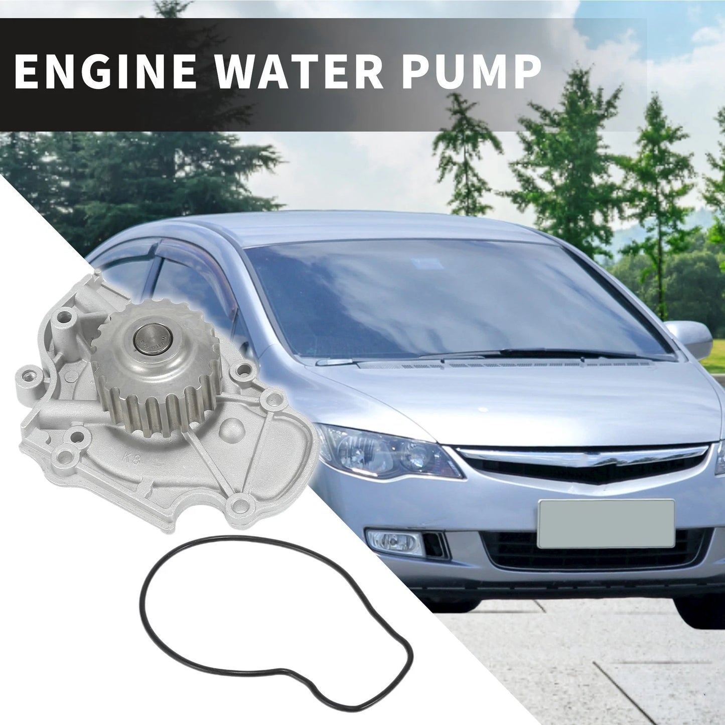 Water Pump for Honda Civic & Acura Integra (2003) with Rubber Ring Kit