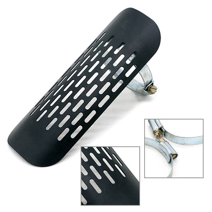 Black Motorcycle Exhaust Muffler Pipe Heat Shield Cover for Universal Models
