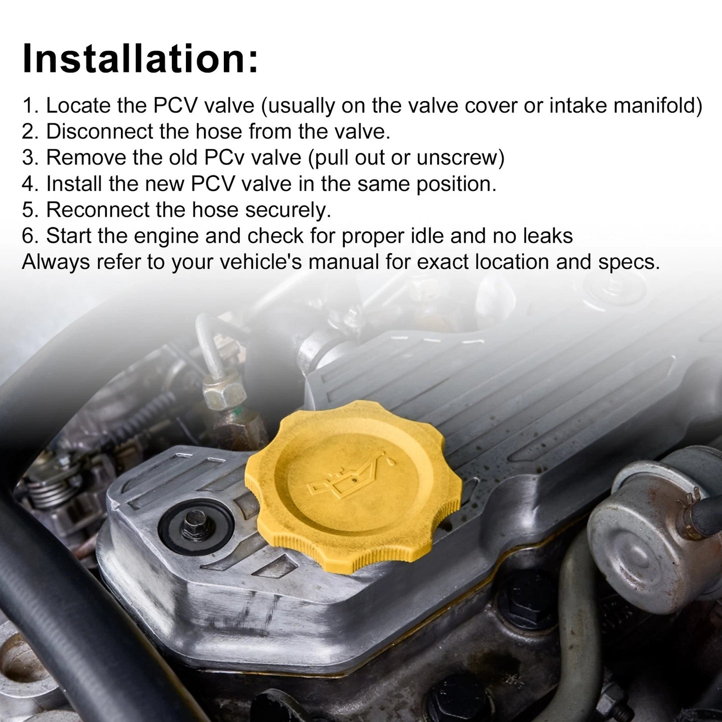 PCV Valve Exhaust Control Crankcase Ventilation for Chevrolet Silverado