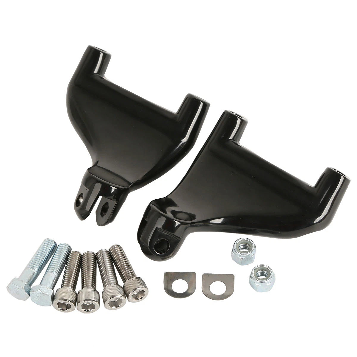 Black Passenger Foot Pegs for Harley Sportster XL883 1200 (2004-2013)