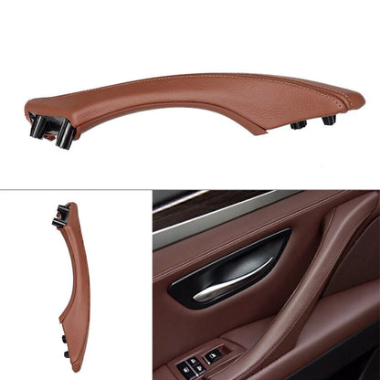 Left Side Red Door Trim Pull Handle Real Leather for BMW 5 Series (2010-2017)