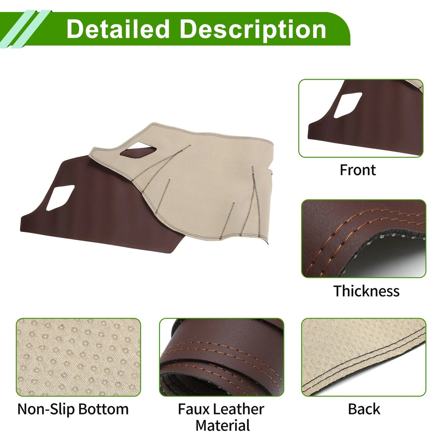 Dashboard Cover Mat for BMW X1 (2016-2019) - Brown