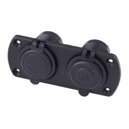 12-24V Dual USB Charger Socket Plug Panel for Car Truck