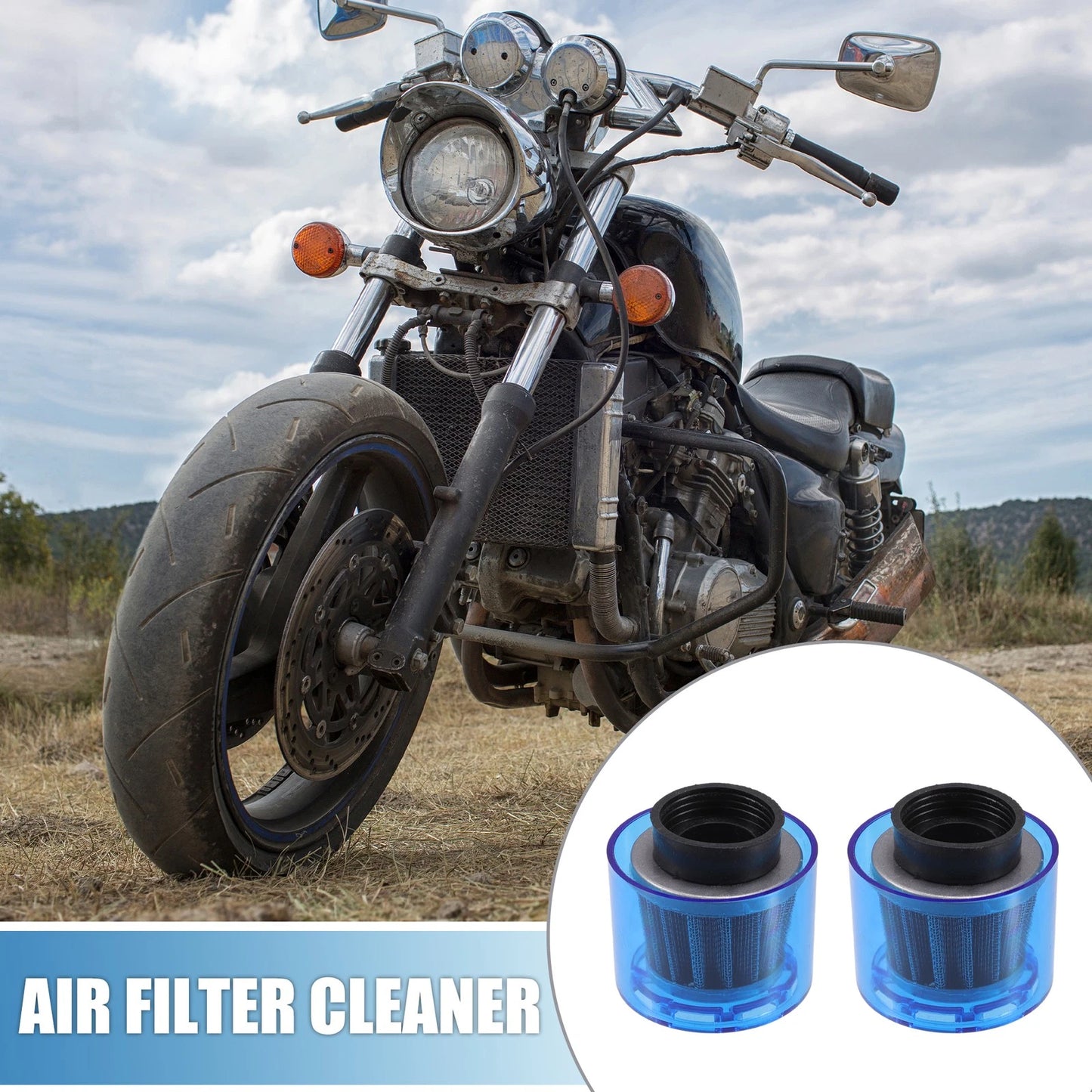 2 x Air Filter Cleaner 38mm/1.50 for 110-125cc Most Motorcycles