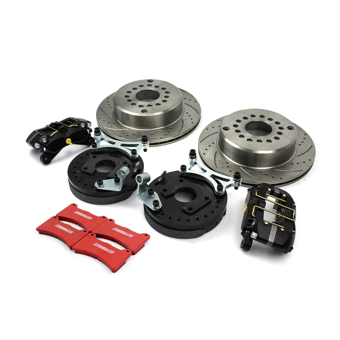 Large & Small Bearing 4 Piston Rear Brake Kit for Ford Late Model