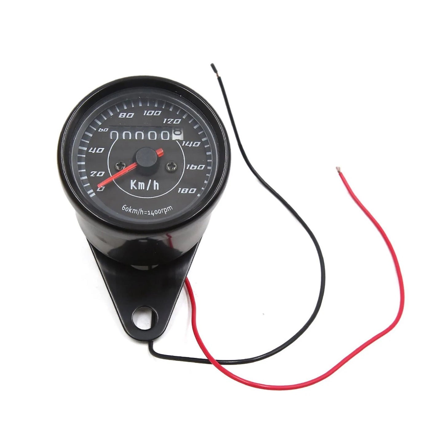 Universal Black Housing Motorcycle Speedometer Odometer Gauge 0-180Km/h