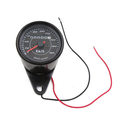 Universal Black Housing Motorcycle Speedometer Odometer Gauge 0-180Km/h