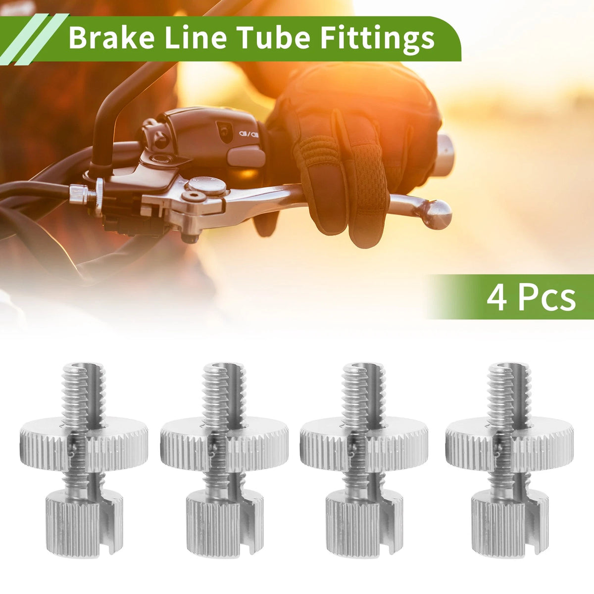 4 x M8 Aluminum Clutch Brake Cable Adjuster Screw Silver Tone for Motorcycle