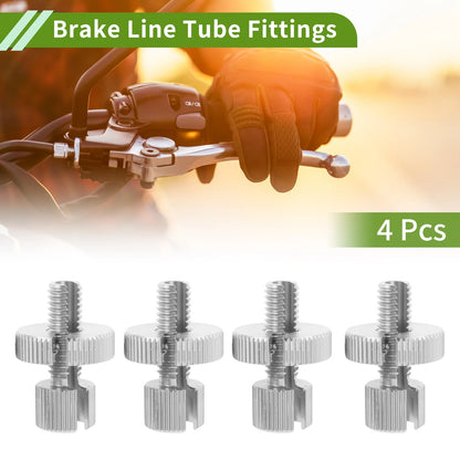 4 x M8 Aluminum Clutch Brake Cable Adjuster Screw Silver Tone for Motorcycle