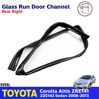 Glass Run Door Channel Rear RH Fits Toyota Corolla Altis ZZE142 SED 2008-13 D05
