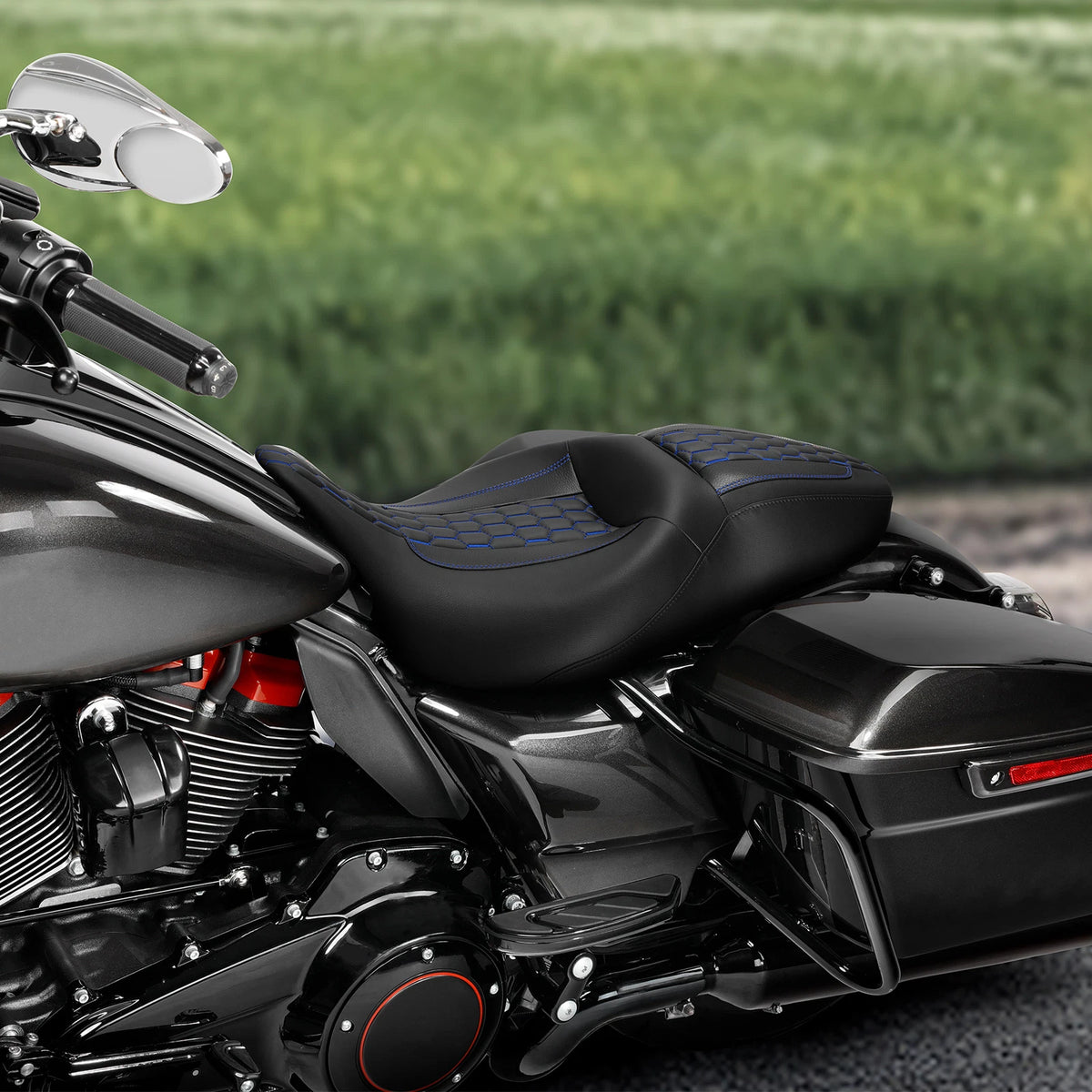 Rider Passenger Seat for Harley Touring Road King Electra Glide (2009-2023)