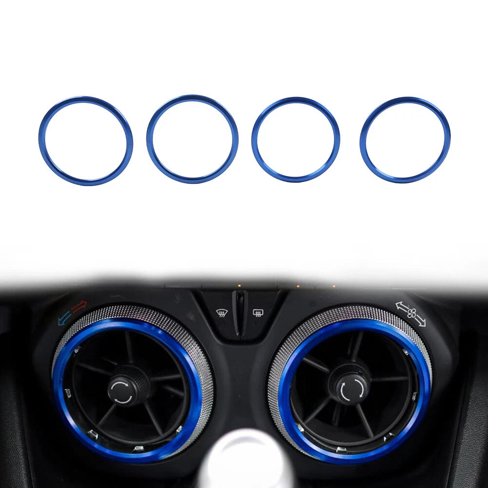 Blue Air Condition Vent Outlet Ring Cover Trim for Chevrolet Camaro (2017-2022)