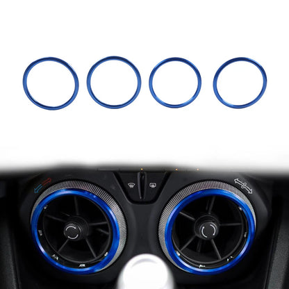 Blue Air Condition Vent Outlet Ring Cover Trim for Chevrolet Camaro (2017-2022)