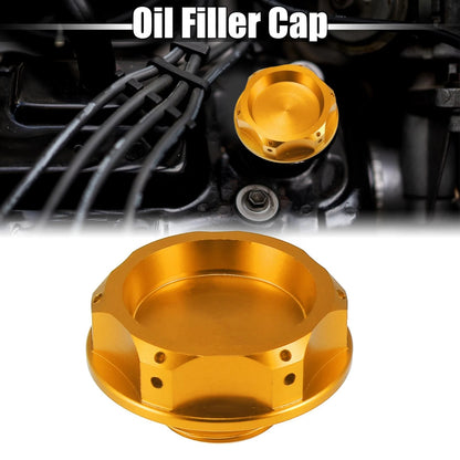 Gold Tone Oil Filler Cap Cover for Subaru Impreza, Outback, Legacy