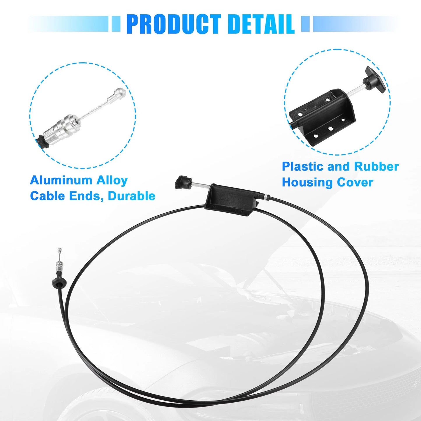 Hood Release Cable for Dodge D150 D250 W150 W250 Ramcharger (1990-1993)