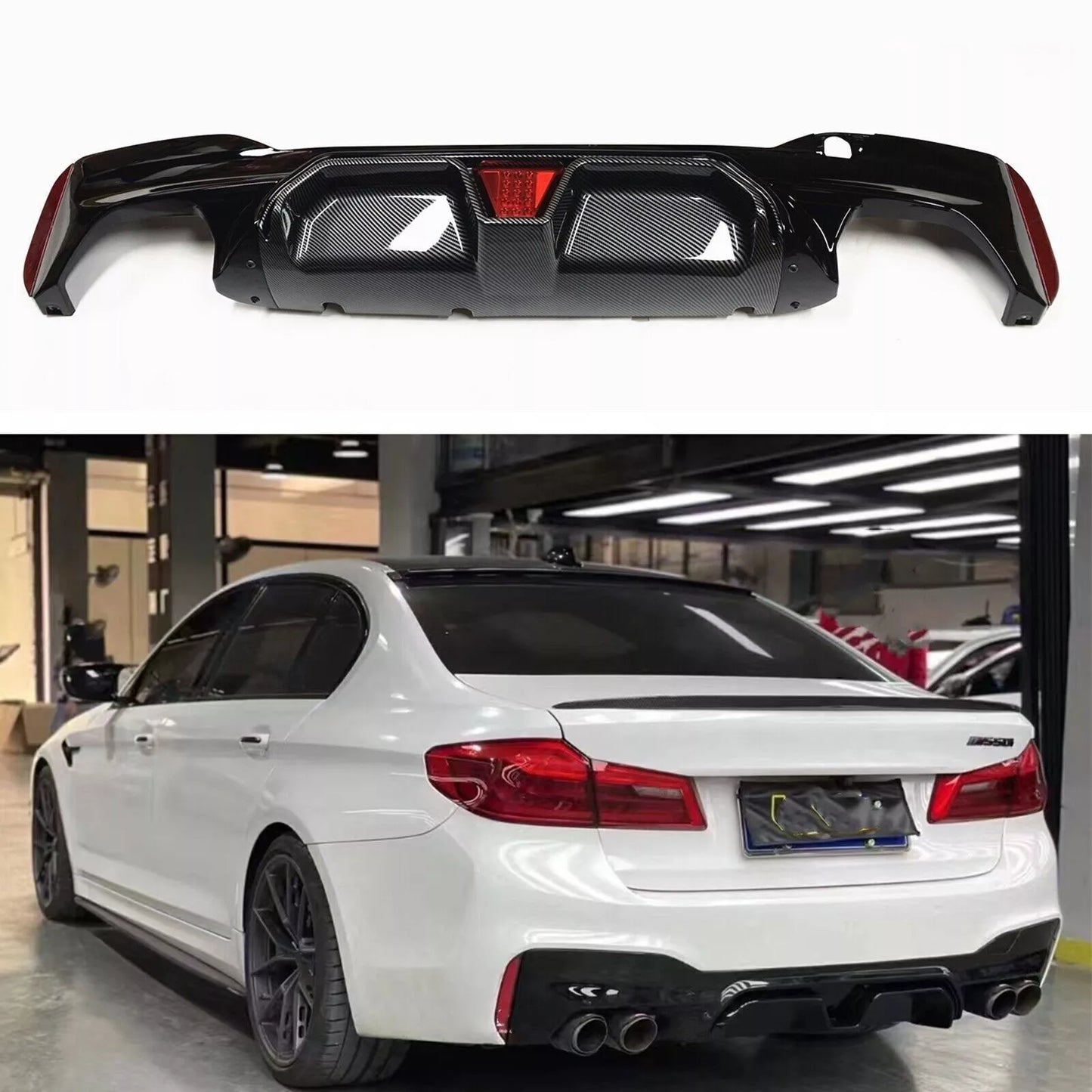 Rear Bumper Diffuser for BMW 5 Series G30 2017-2023 (2017-2023)