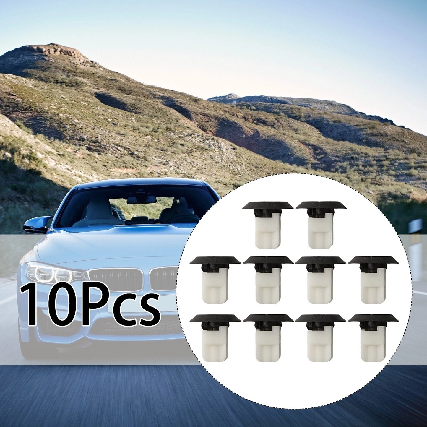 Plastic Auto Fastener Clip Pack of 10 for Cars