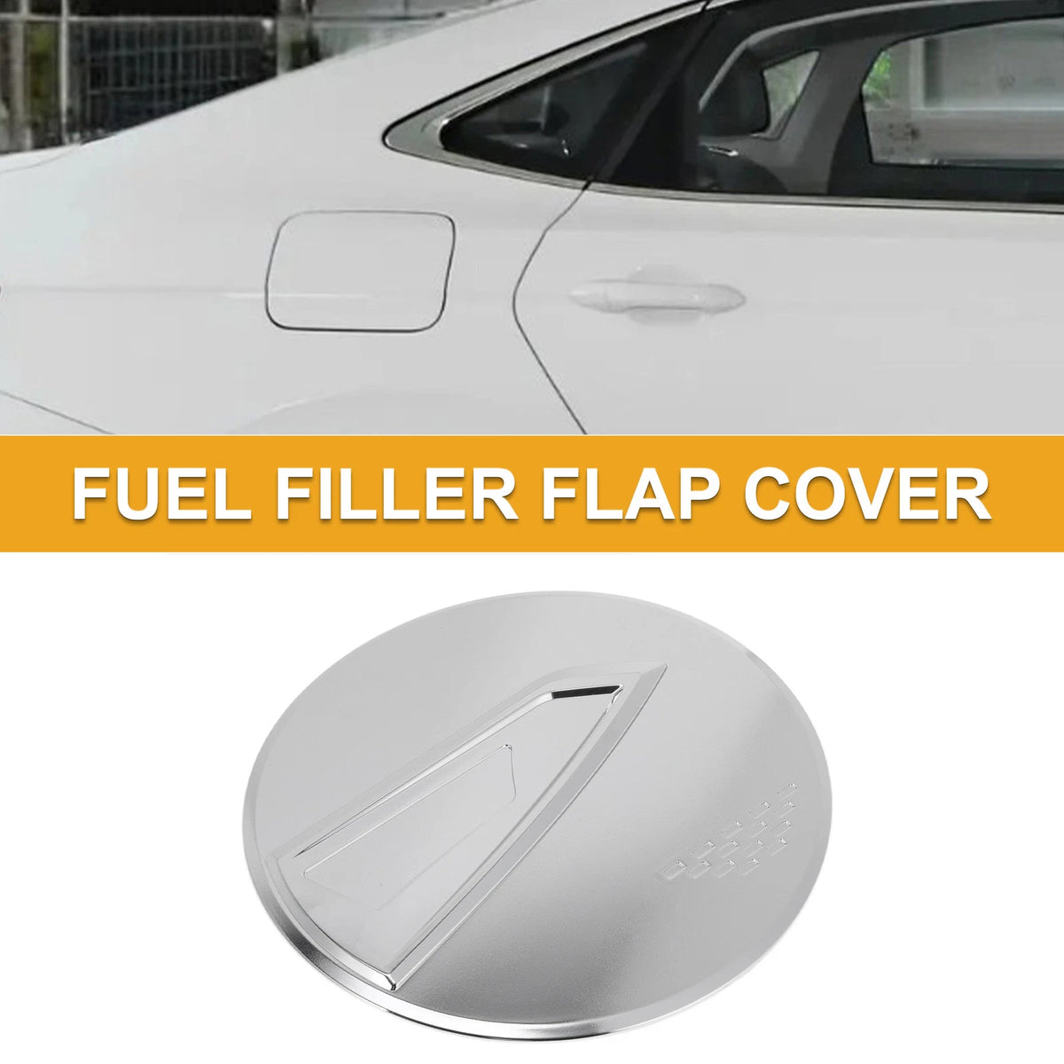 Fuel Tank Door Cap for Chevy Blazer (2020 - 2025) Chrome Silver Tone