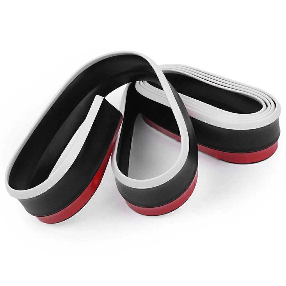 2.5M White Lower Lip Protector Strip Bumper Guard for Car