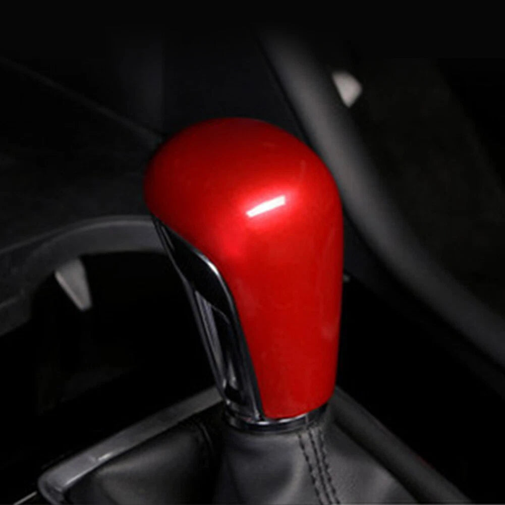 ABS Red Console Gear Shift Knob Cover for Mazda 3 Axela (2020-2021)