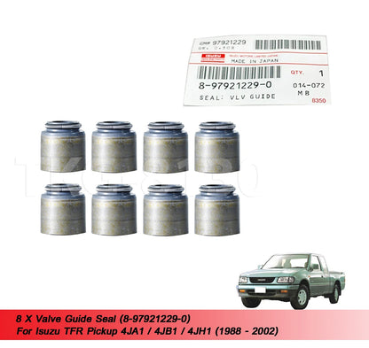 8 x Valve Guide Seals for Isuzu TFR 4JA1 4JB1 4JH1 (1988-2002)