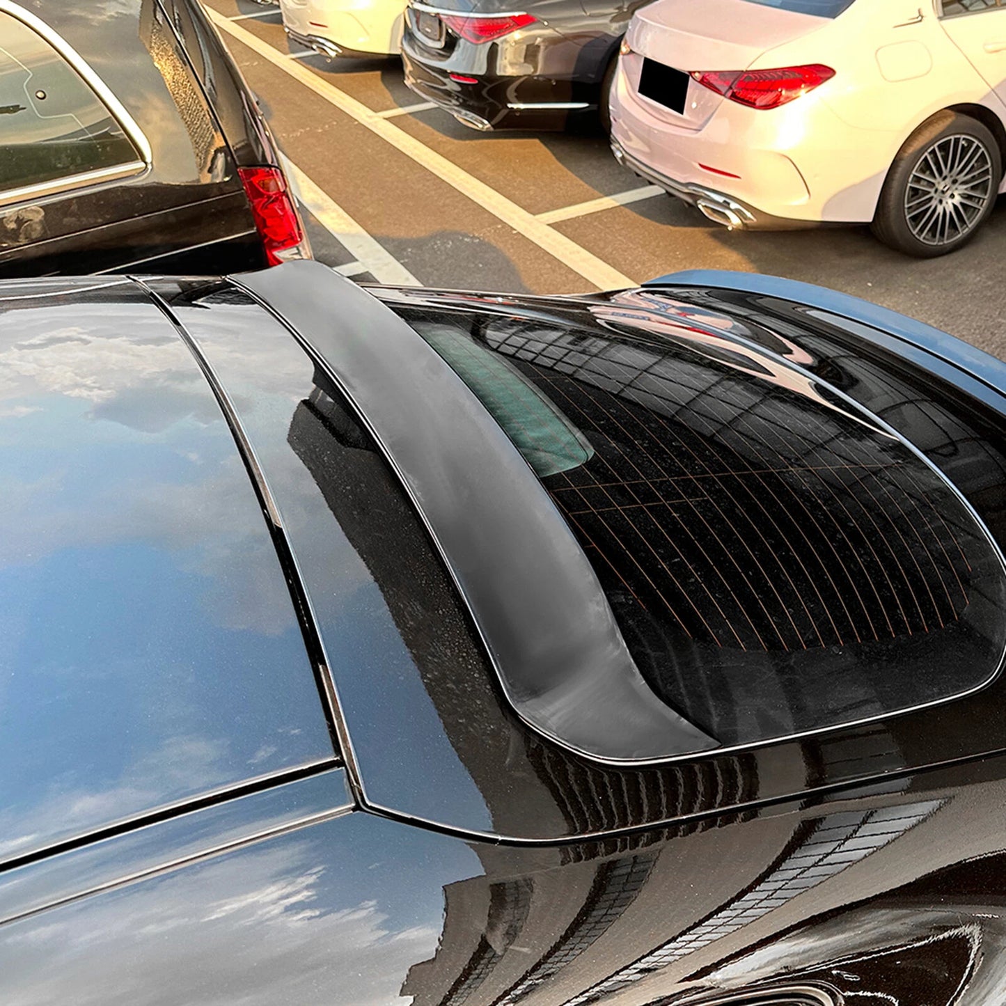 1pc Gloss Black Rear Boot Spoiler for Benz GLC Coupe AMG (2023-2025)