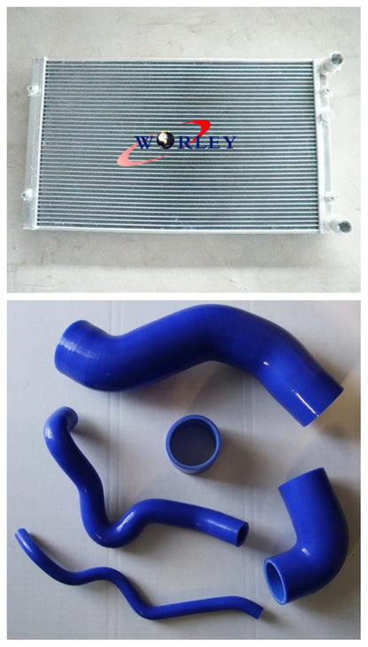 Radiator + Blue Hose for VW Golf GTI/Bora MK4, Audi A3/TT, Seat Leon (1997-2006)