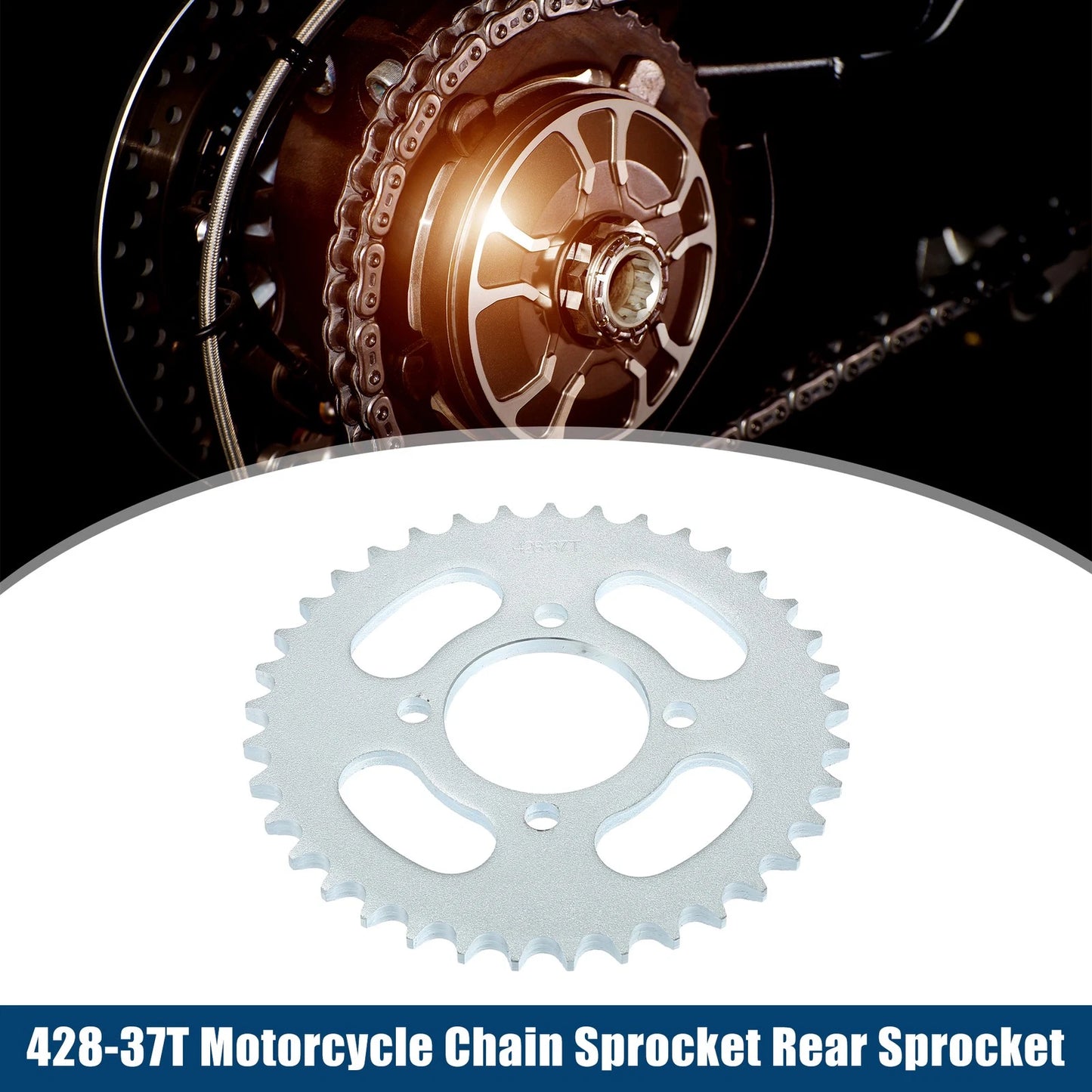 428 Pitch 37T 52mm Motorcycle Chain Sprocket Rear for Dirt Bike