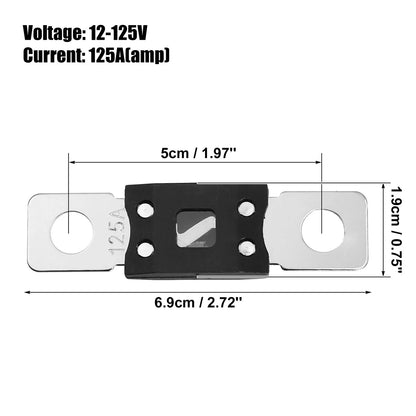 3 x 125A 12V High Current Fuse for Car/Boat/Motorcycle Audio CD Fuse Holder