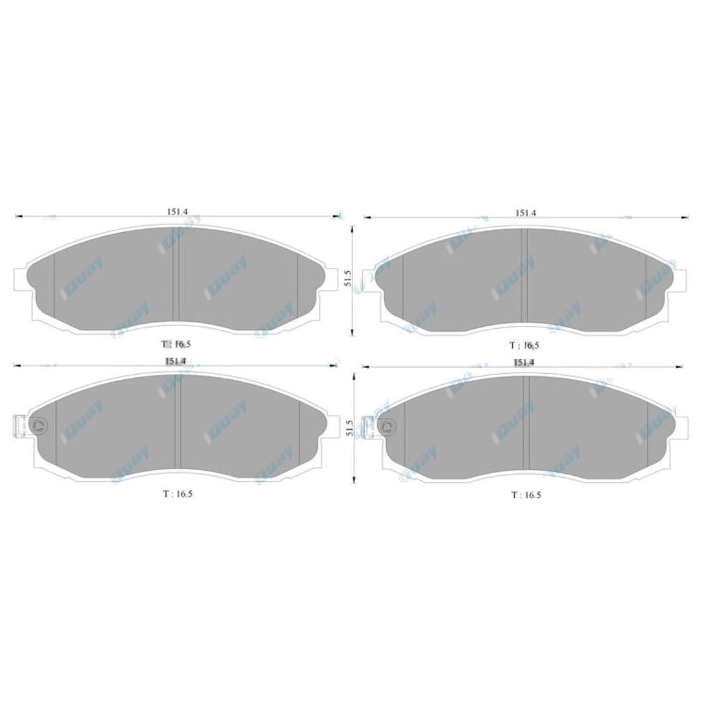 Wagner Front Disc Brake Pad Set for Nissan Maxima A32 3.0L VQ30DE 1995~1999 FWD