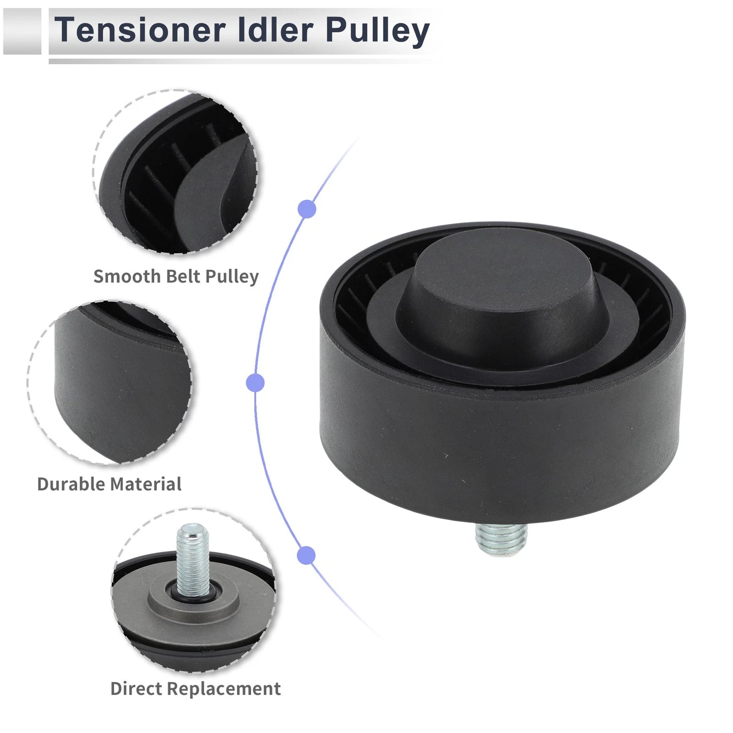 Drive Belt Idler Pulley for BMW X2 (2017-2023) - Black 1 x Pulley