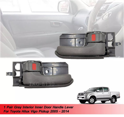 2 x Gray Door Handle Levers for Toyota Hilux (2005-2008)