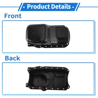 1 Pcs Engine Oil Pan for Chevrolet Astro Iron Black (1986-1995)